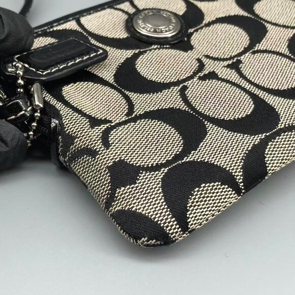 Coach Black and Grey Signature Wallet - Picture 7 of 12